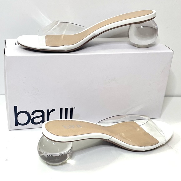 Bar III Shoes - Crystal Ball Open Toed Sandals! You Can Literally See Through The Heel!